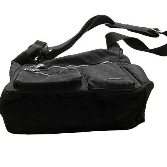 MHCNLL Anti-theft RFID Water-Resistant Nylon Crossbody Travel Bag Black 153F - Picture 4 of 9